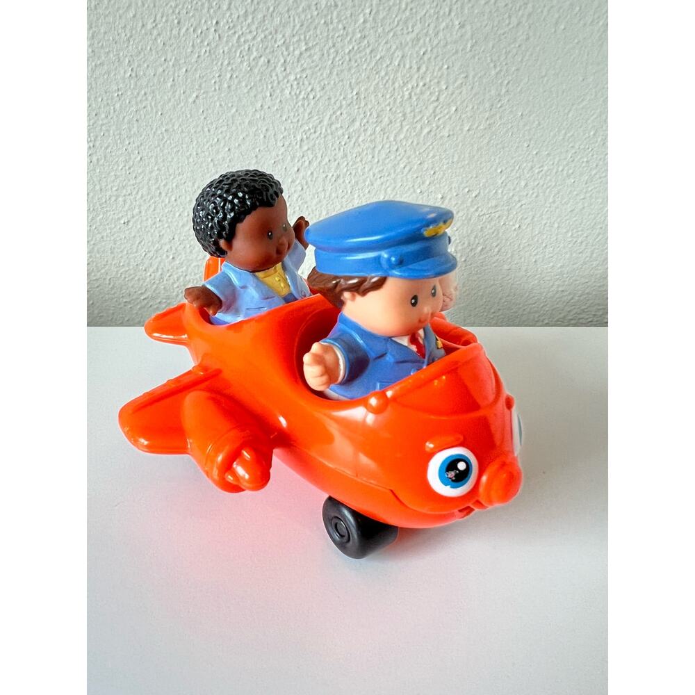 Fisher-Price Little People Orange 2 Seater Airplane Vintage